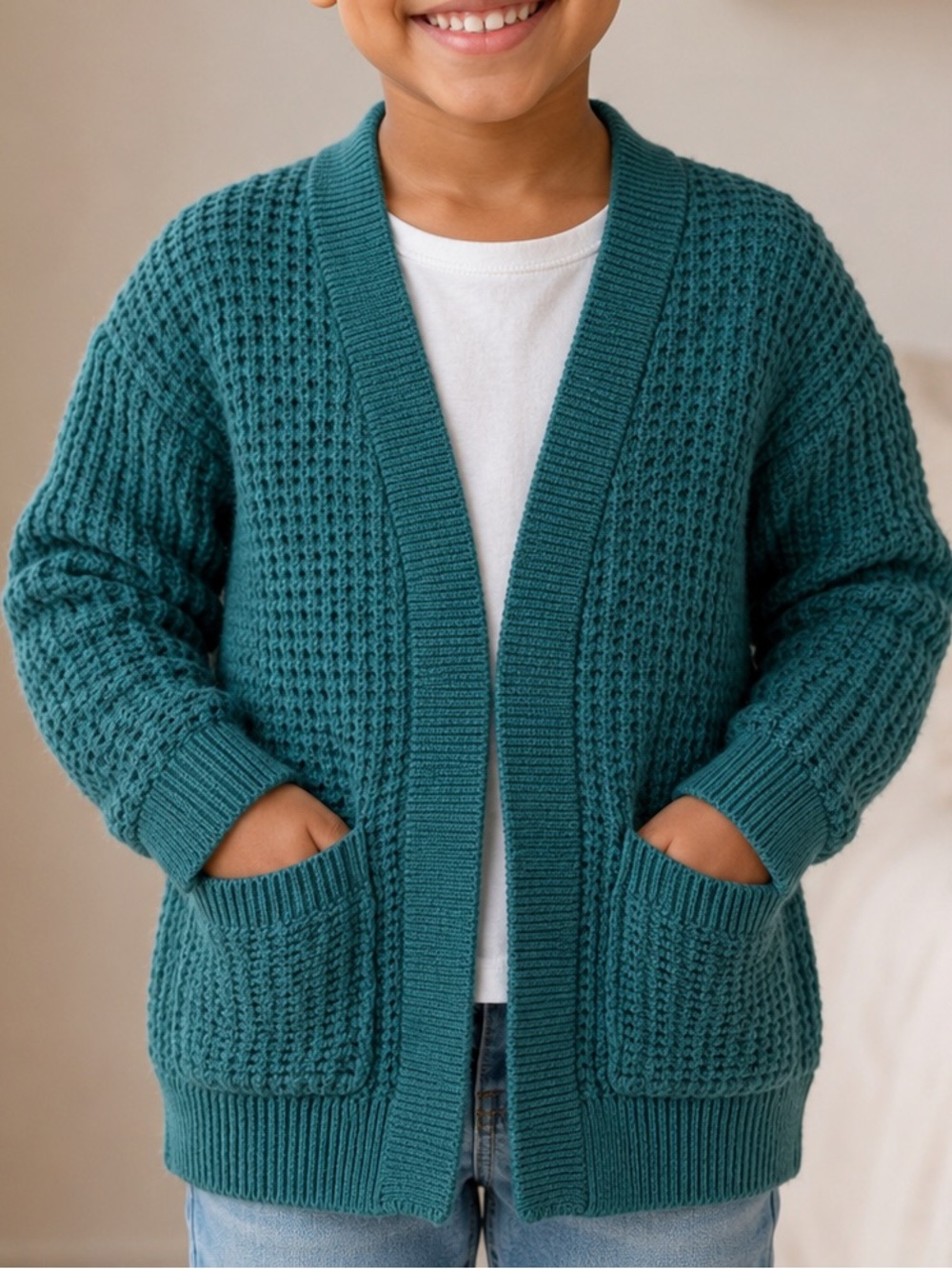 Kids Cat & Jack Open-Front Knit Cardigan Sweater